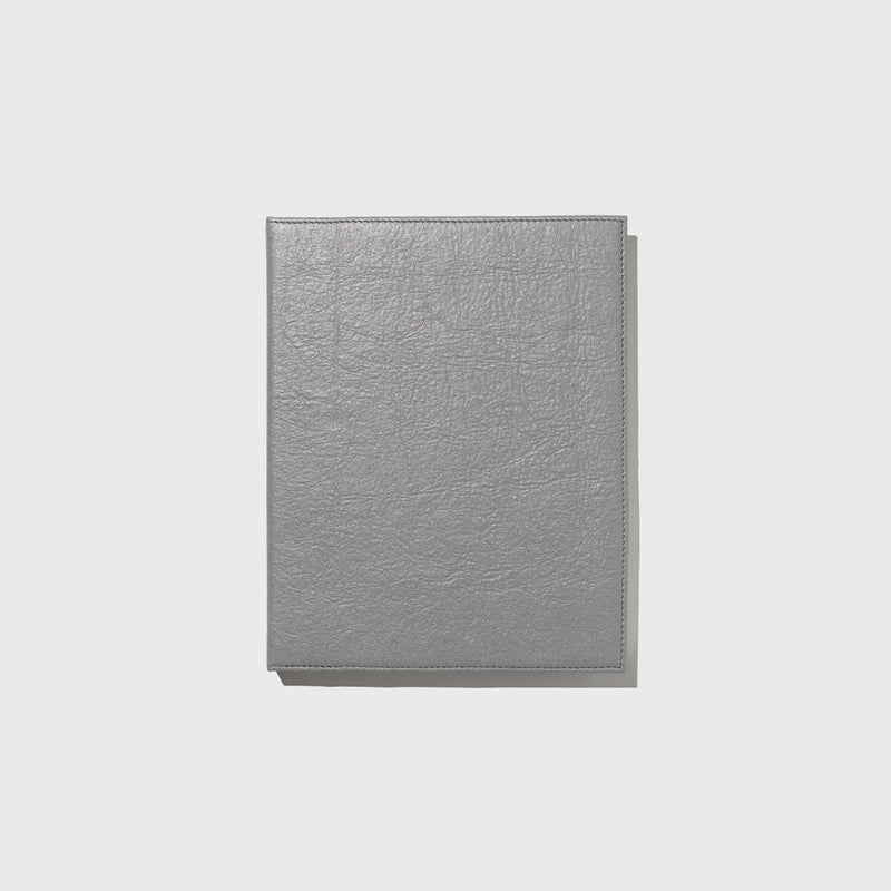 Public Goods Stationery Grey Unlined Banana Leather Notebook (8.5" x 11")