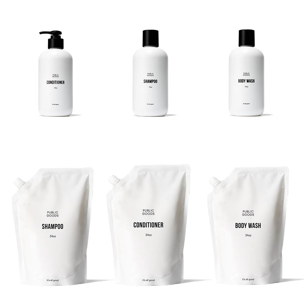 Public Goods Shower Essentials and Refill Kit