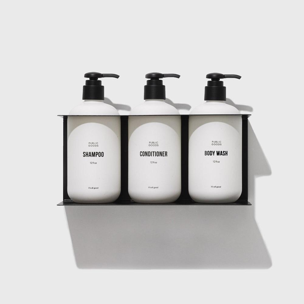 Public Goods Triple Wall-Mounted Bottle Holder