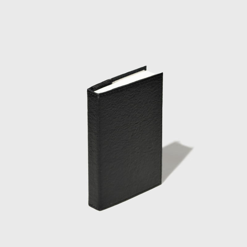 Public Goods Black Lined Vegan Leather Notebook (4" x 6") | Plant Based Leather & Recycled Cotton Sheets