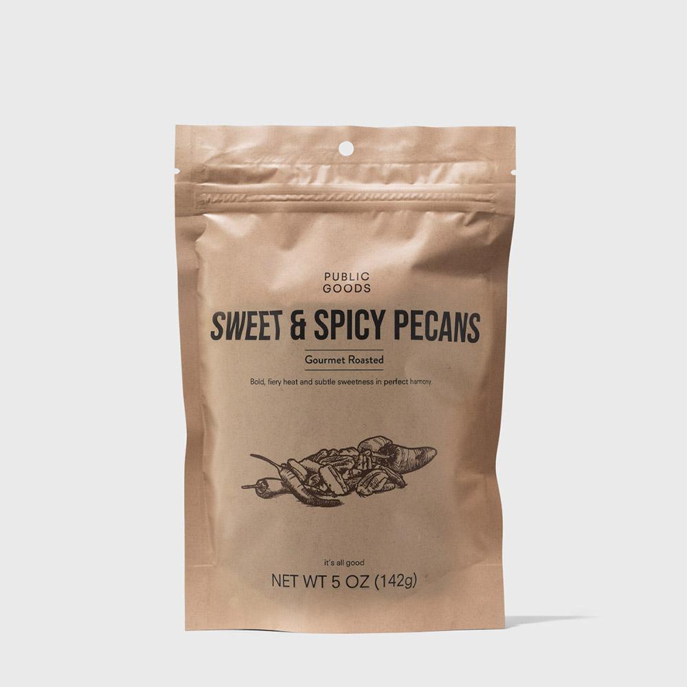 Public Goods Sweet & Spicy Pecans | Protein Rich With Natural Ingredients