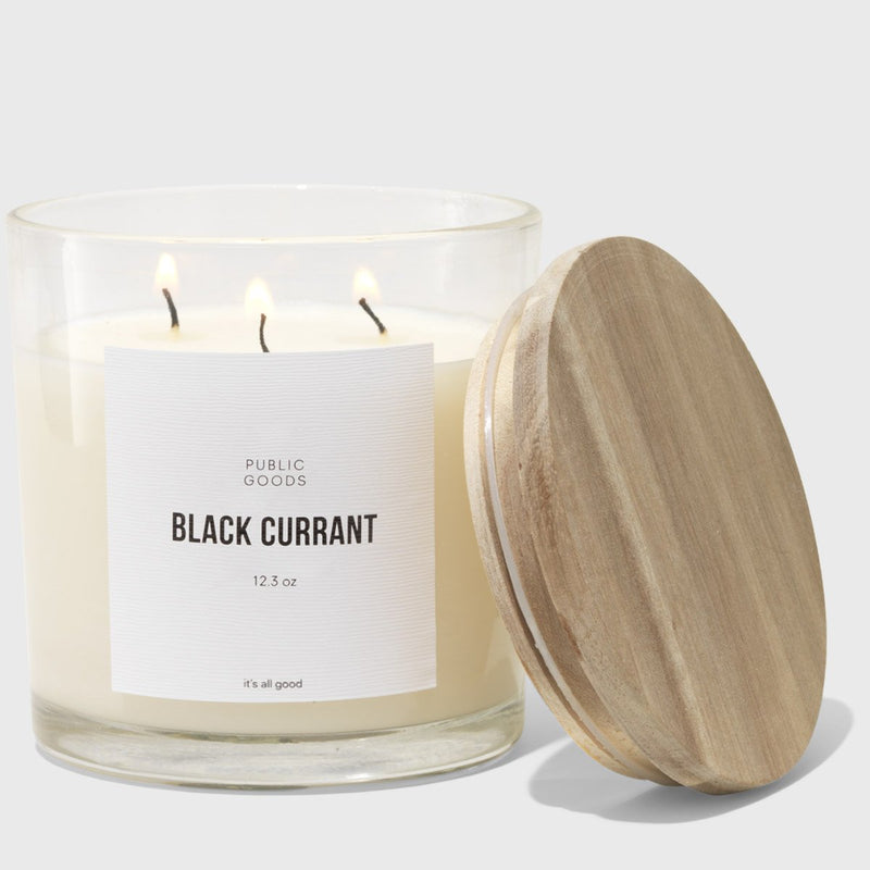 Public Goods Household Black Currant Soy Candle (3 Wick, 12.3oz)