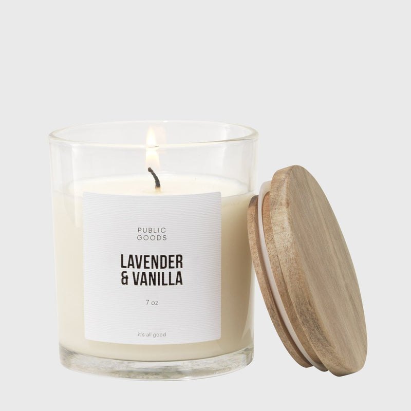 Public Goods Household Lavender & Vanilla Soy Candle (7oz)
