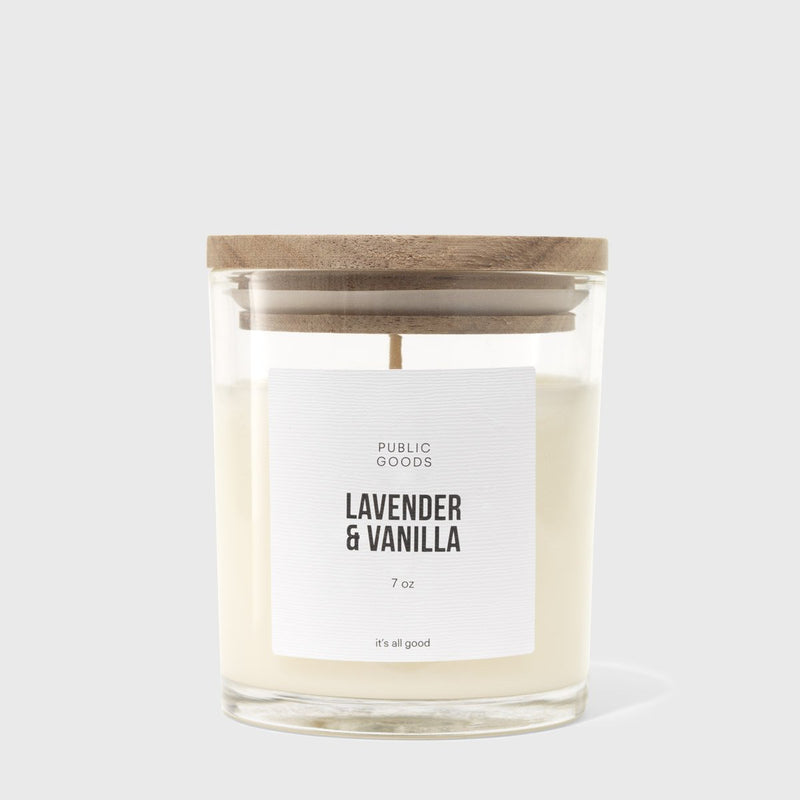 Public Goods Household Lavender & Vanilla Soy Candle (7oz) Promo