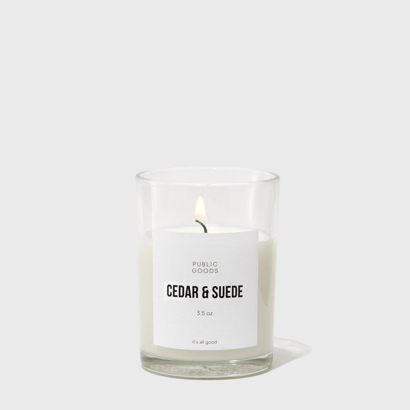 Public Goods Household Cedar & Suede Soy Candle (3.5oz)