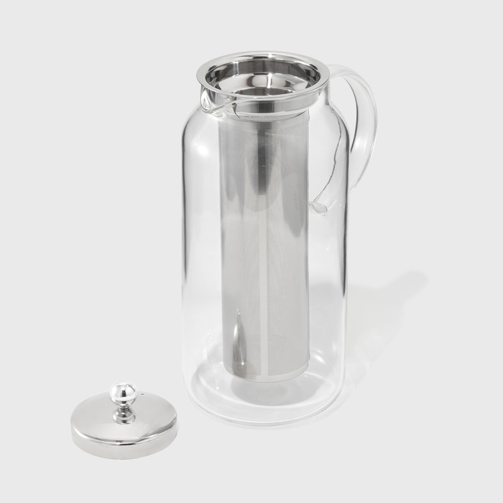 Glass Infuser Pitcher Hot or Cold Water Infuser for Fruit, Tea