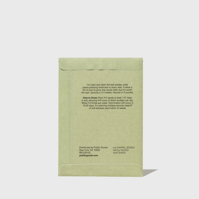 Public Goods Parsley Seed Packet