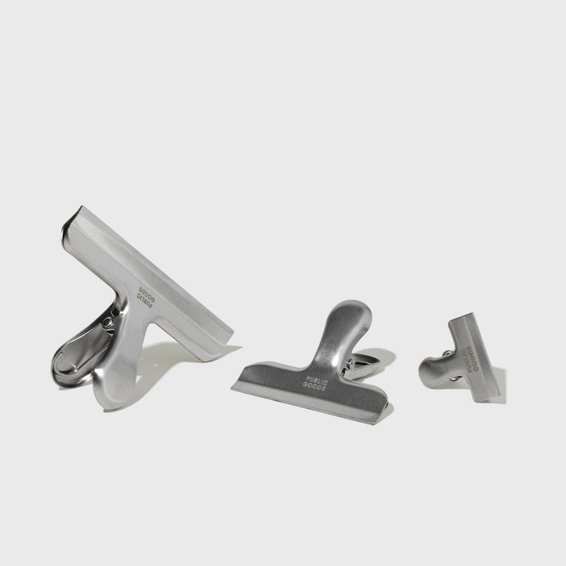 Public Goods Metal Bag Clips (9 pc) | Varying Sizes Great for Chips, Bread & More