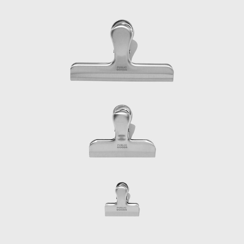 Public Goods Metal Bag Clips (9 pc) | Varying Sizes Great for Chips, Bread & More