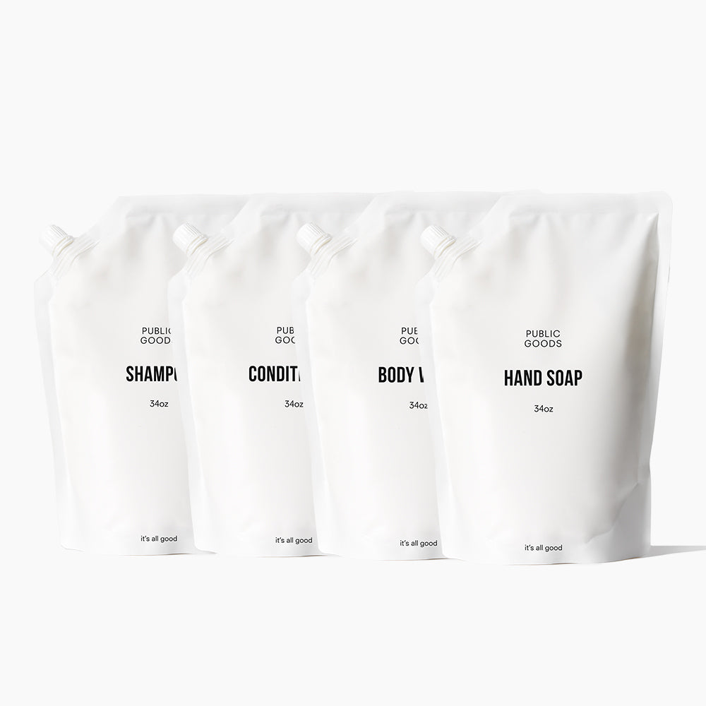 Public Goods Personal Care Bath & Body Essentials Refill Set