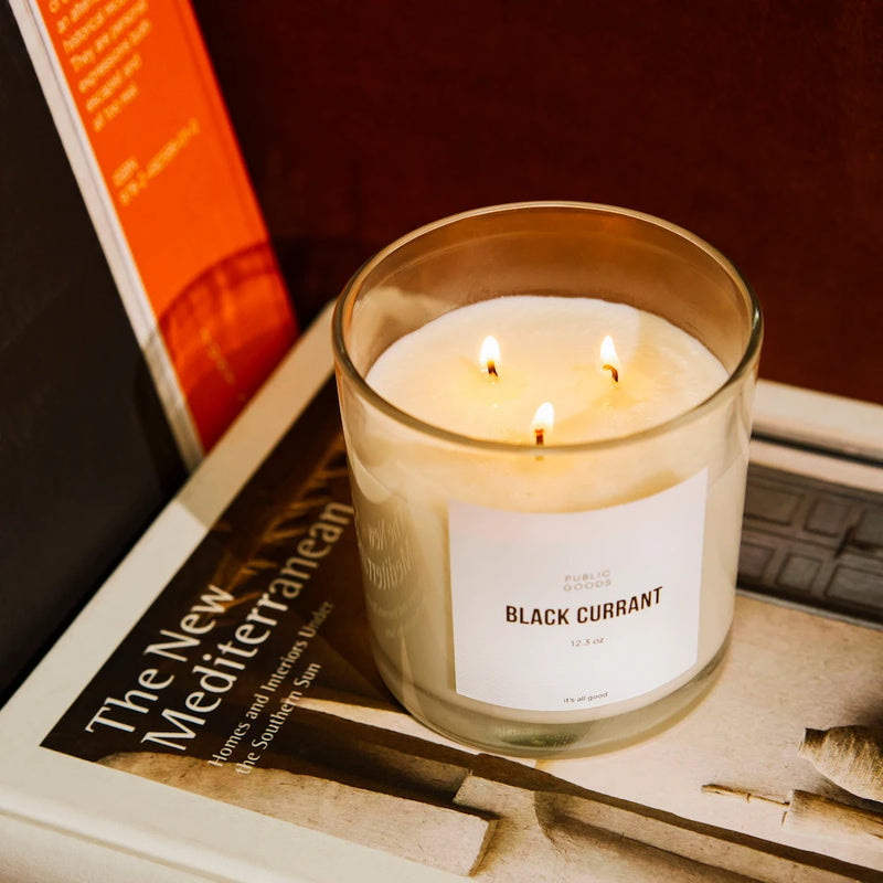 Public Goods Household Black Currant Soy Candle (3 Wick, 12.3oz)