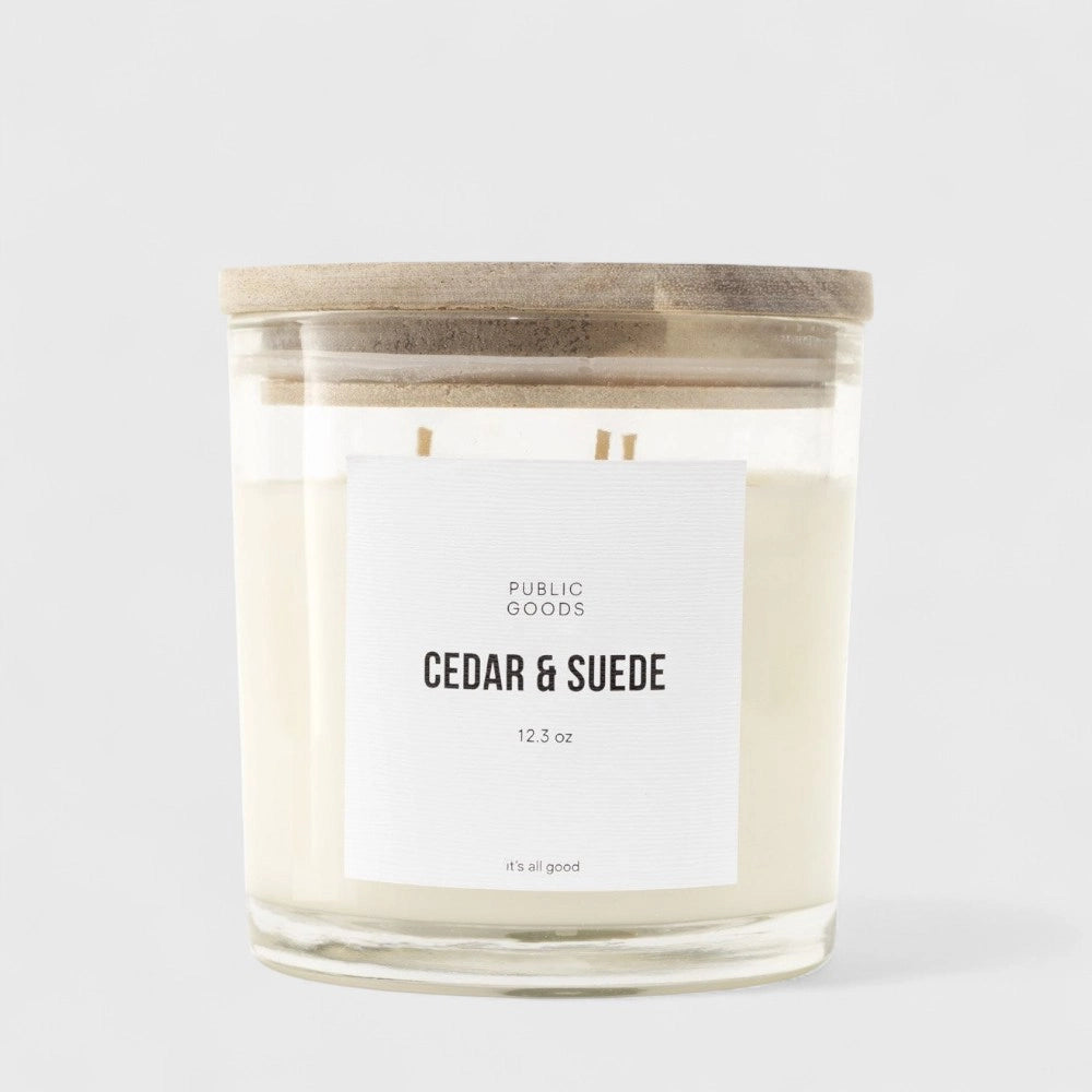 Public Goods Household Cedar & Suede Soy Candle