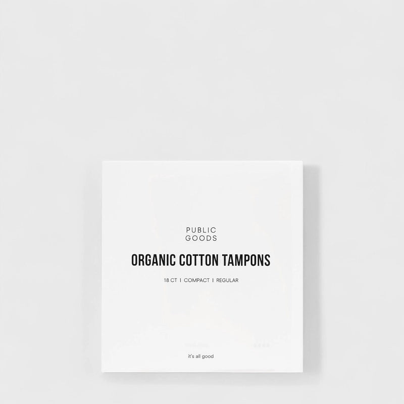 Public Goods Organic Cotton Tampons with Applicator | Regular-Sized