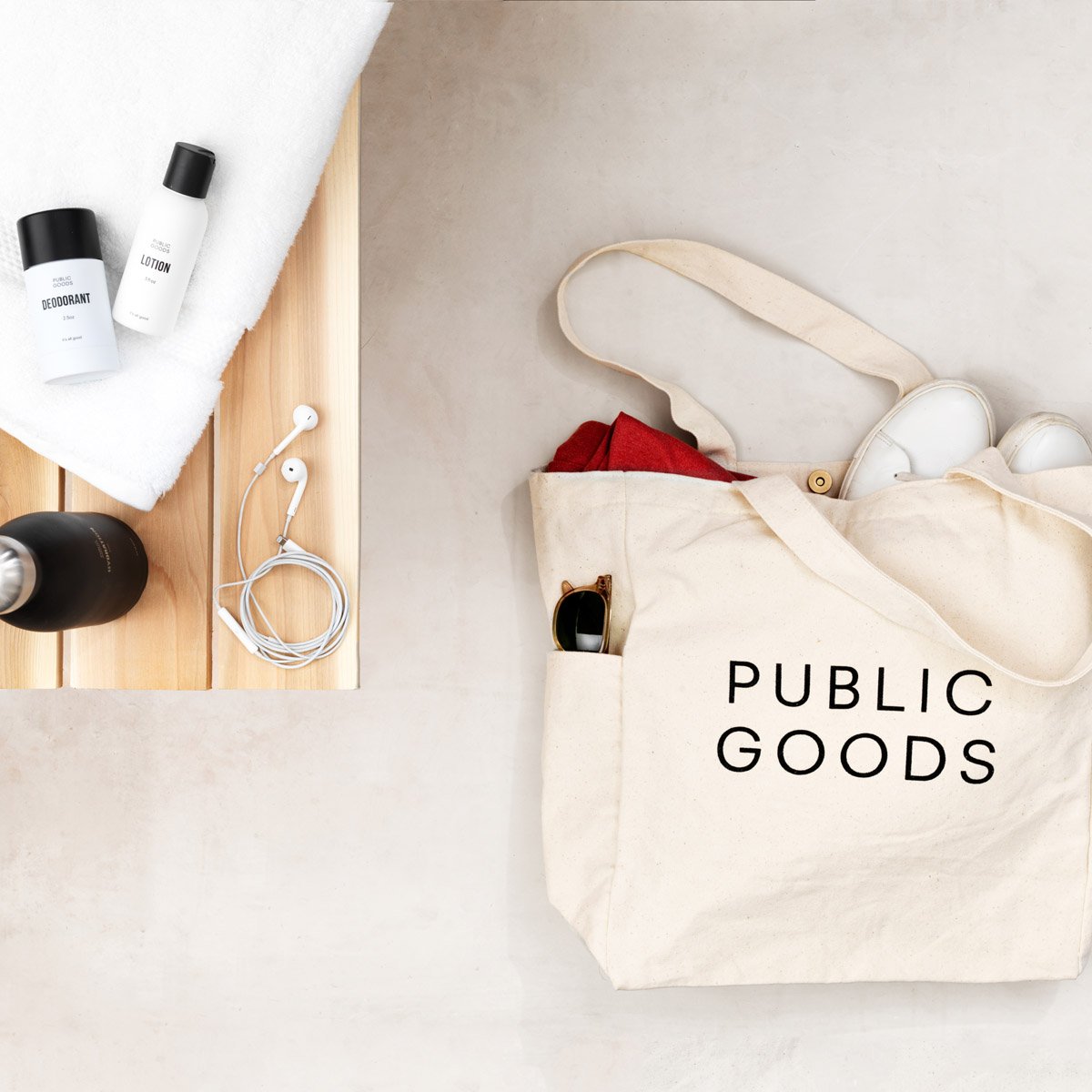 Public Goods Household Reusable Cotton Tote Bag