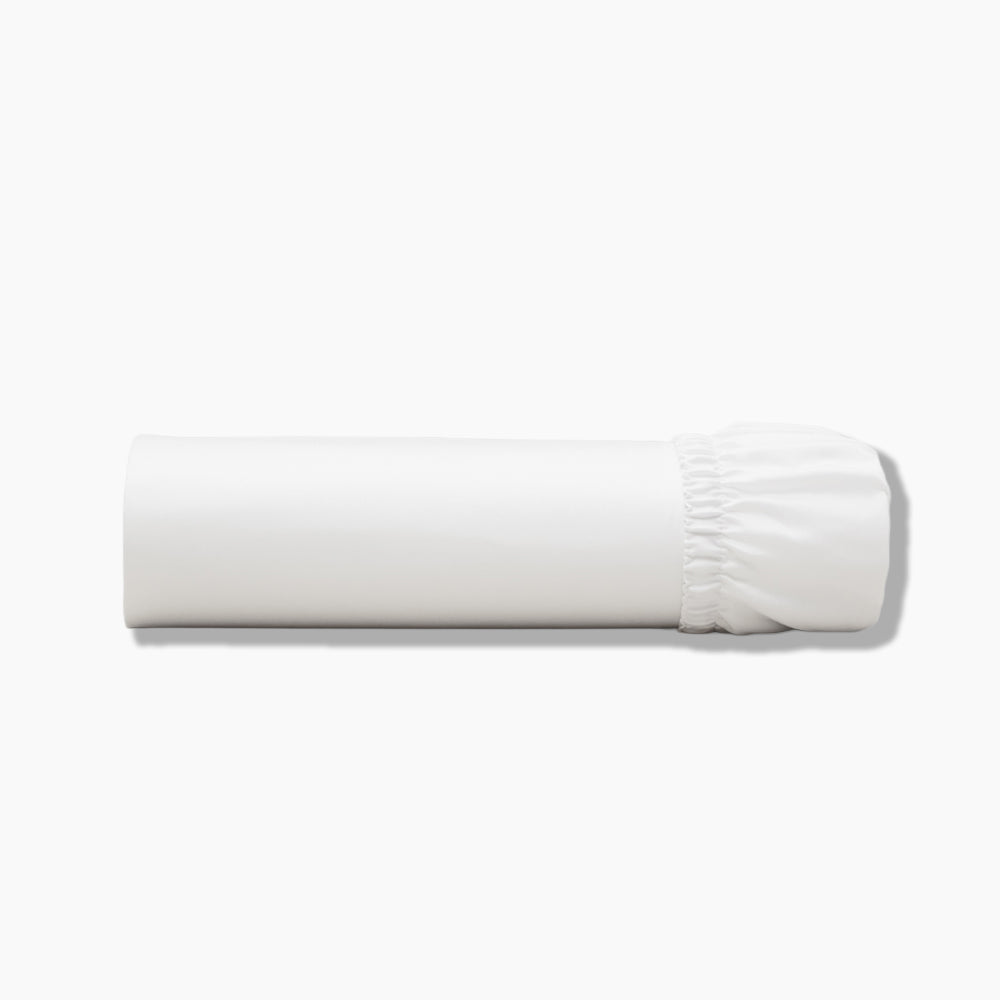 Public Goods Household Cotton White Fitted Sheet