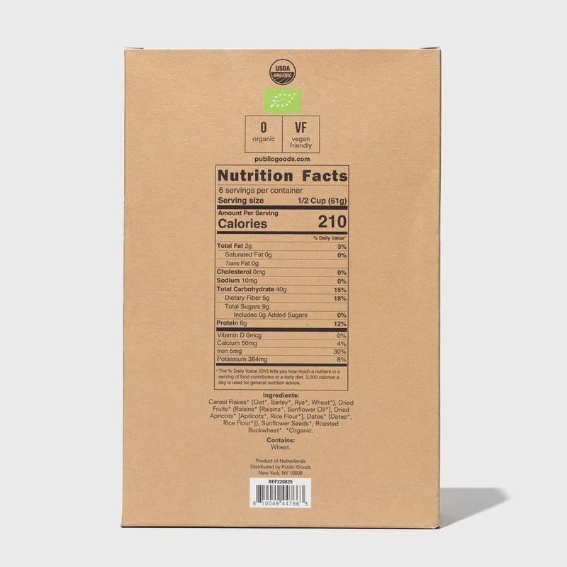Public Goods Grocery Organic Fruit Muesli 3 pk