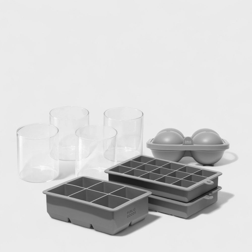 Public Goods Household Ice Mold & Glasses Set
