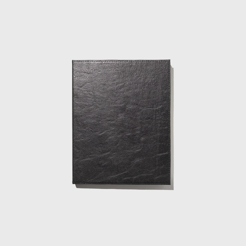 Public Goods Stationery Black Lined Banana Leather Notebook (8.5" x 11")