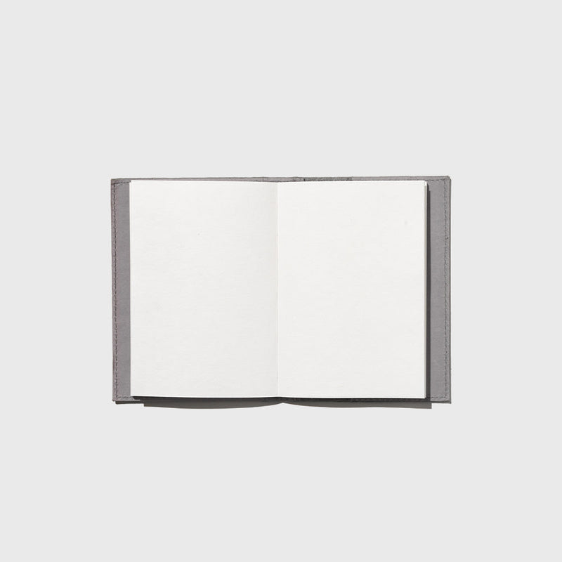 Public Goods Stationery Grey Unlined Banana Leather Notebook (4" x 6")