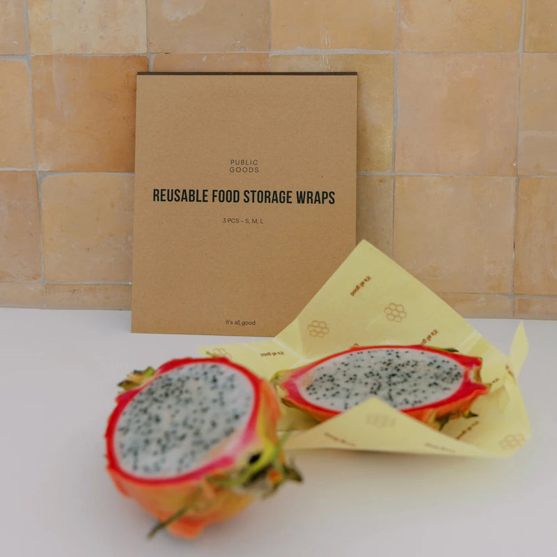 Public Goods Household Reusable Food Storage Wraps