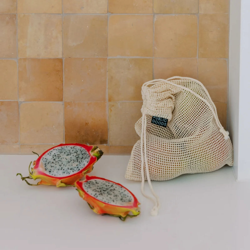 Public Goods Household Organic Reusable Mesh Grocery Bag