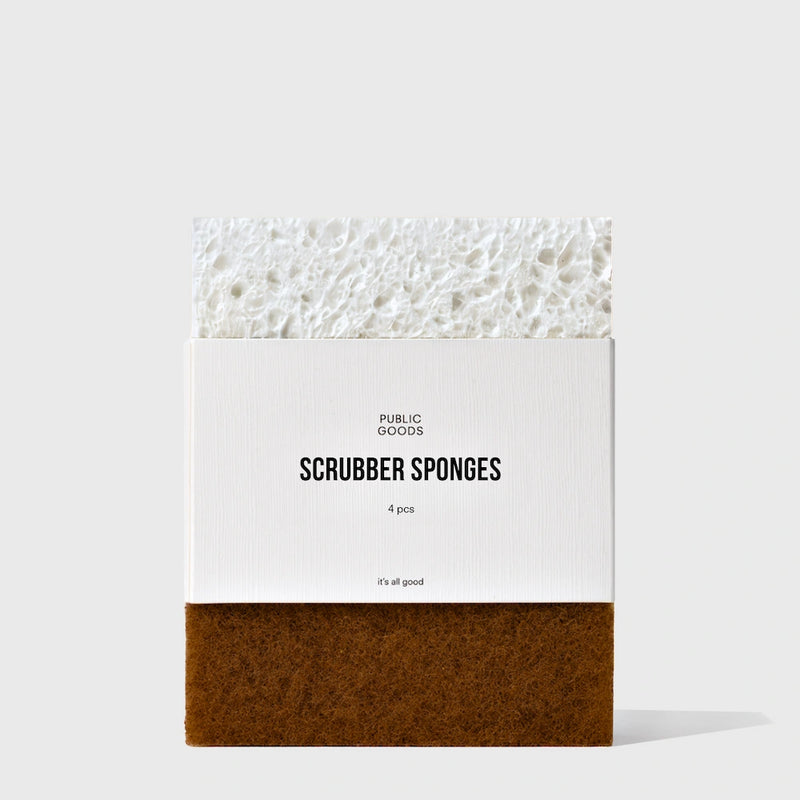 Public Goods Household Scrubber Sponges (4 ct)
