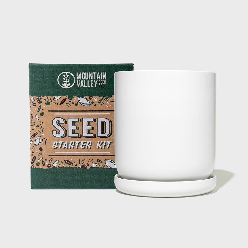True Leaf Market Grow Kits Stoneware Planter & Seed Kit