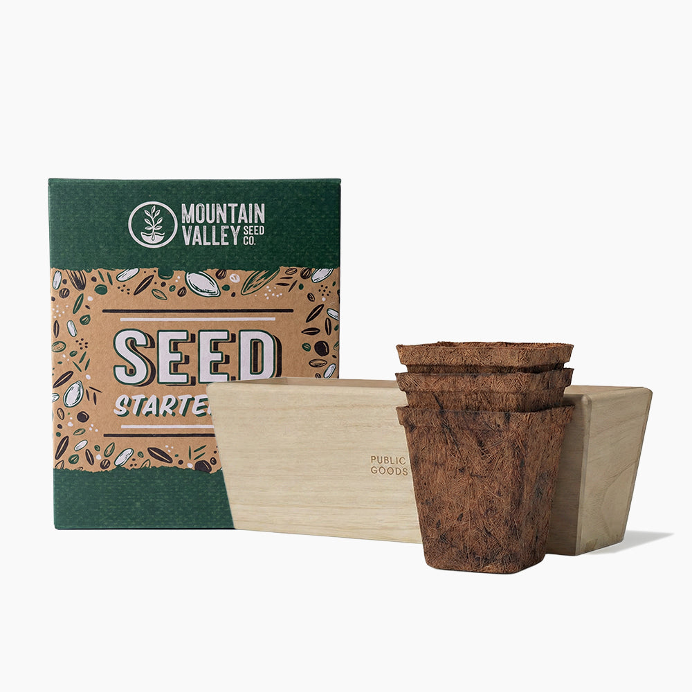 seed planter kit Stoneware Planter & Seed Kit - Assorted Trio & Salad & Herb Kit