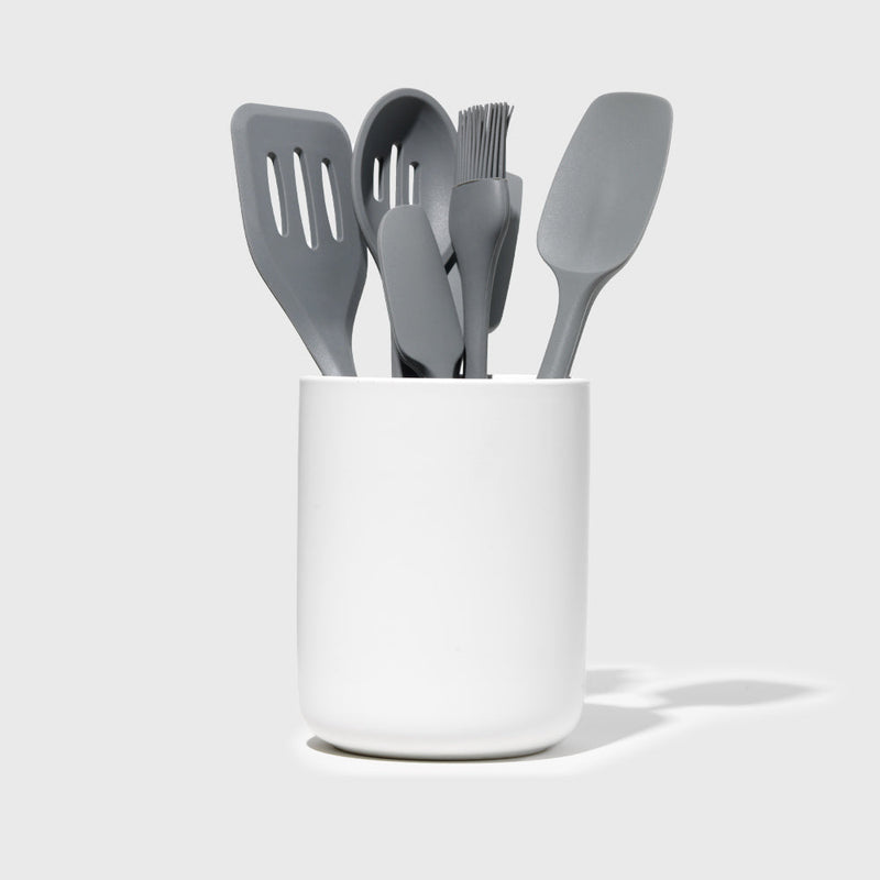 Public Goods Short Stoneware Utensil Holder