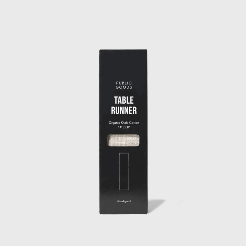 Public Goods Household 60'' Khaki Table Runner