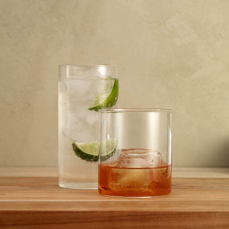 16 oz Glass Tumblers (Set of 4), Simple & Modern Design Made from  Borosilicate Glass