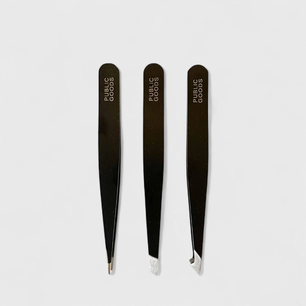 Public Goods Personal Care Tweezers (Set of 3)