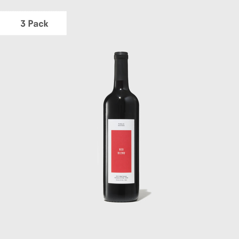 Public Goods Wine Red Blend 3-Pack