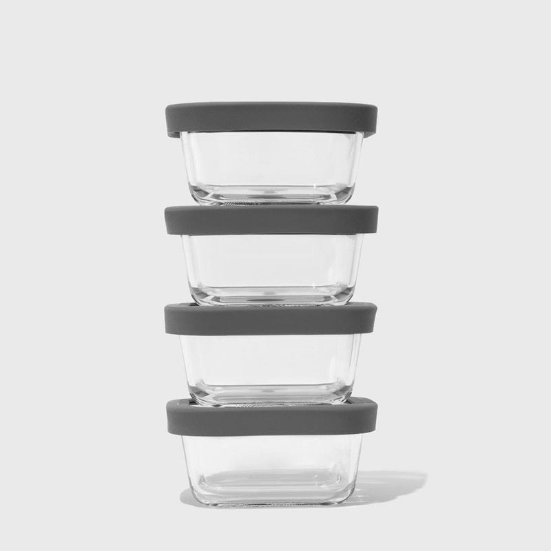 Public Goods Household Square Glass Food Storage, 4pc Offer