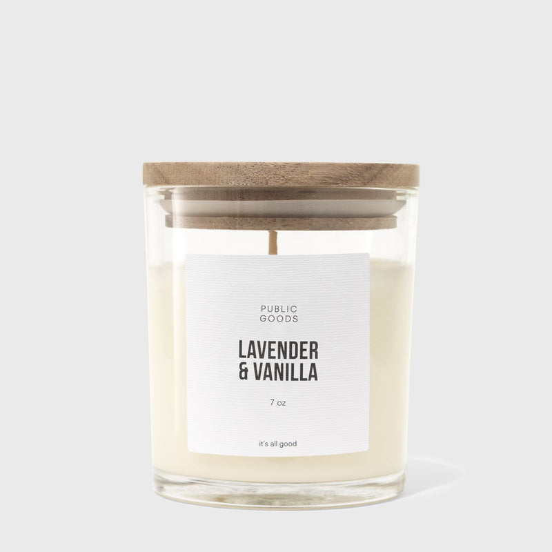 Public Goods Household Lavender & Vanilla Soy Candle Offer (7oz)