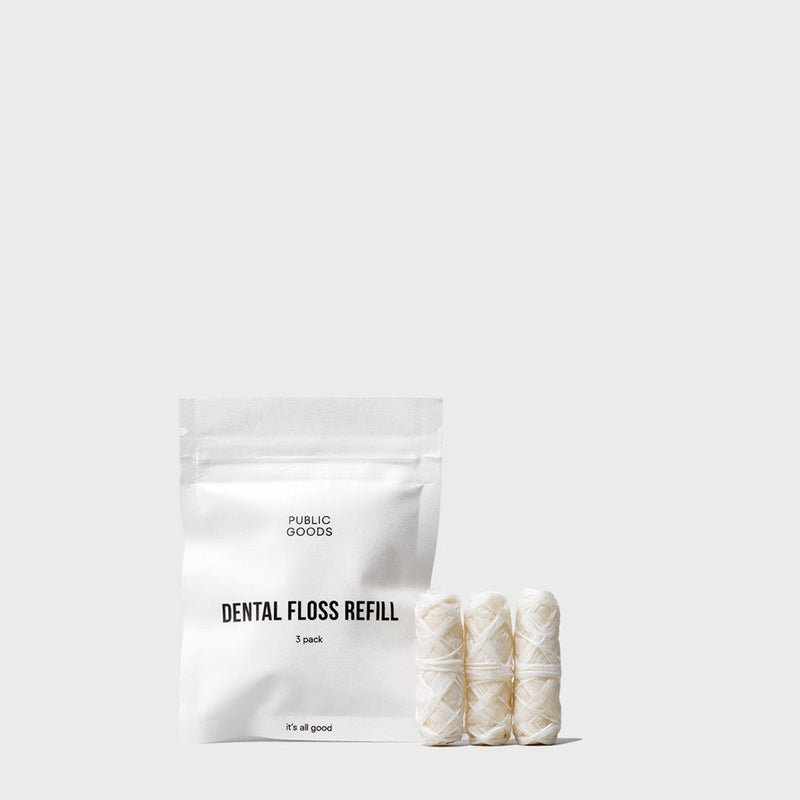Public Goods Biodegradable Silk Dental Floss Refills | All Natural & Gentle on Gums
