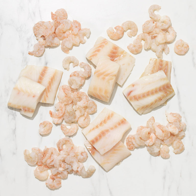 Public Goods 5 Wild Gulf Shrimp + 4 Pacific Cod Bundle