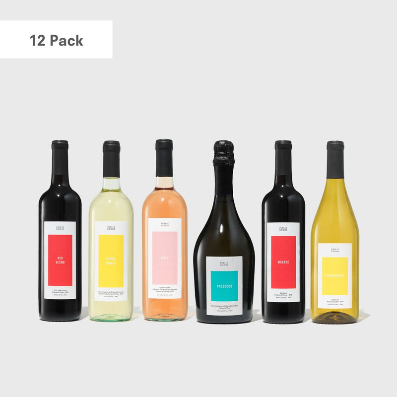 Public Goods Wine Variety 12-Pack (Two of each 12-pack)