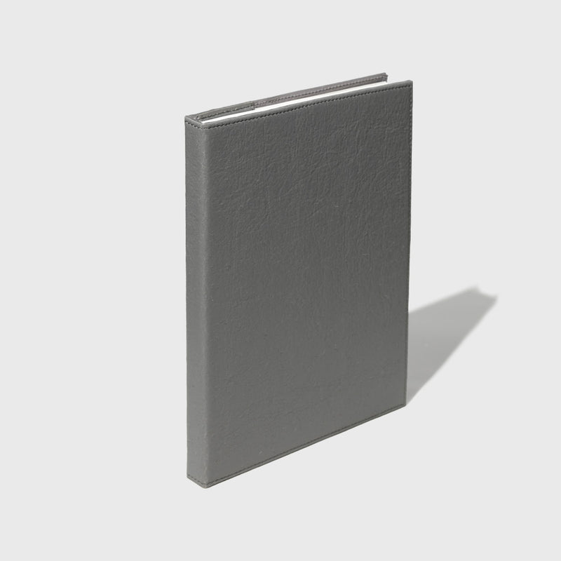 Public Goods Grey Unlined Vegan Leather Notebook (8.5" x 11") | Plant Based Leather & Recycled Cotton Sheets