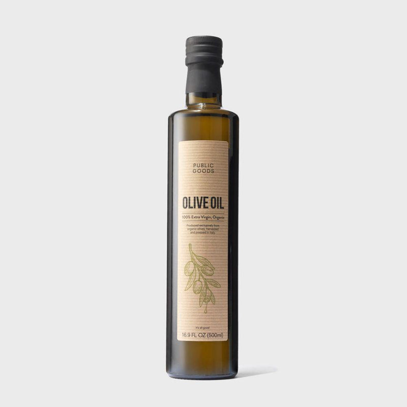 Public Goods Cold Pressed Organic Extra Virgin Olive Oil That is All Natural & Heart Healthy