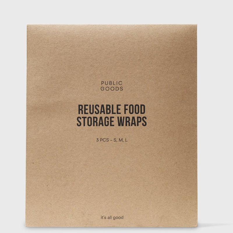 Public Goods Reusable Beeswax Food Wraps | An All Natural Plastic Wrap Alternative