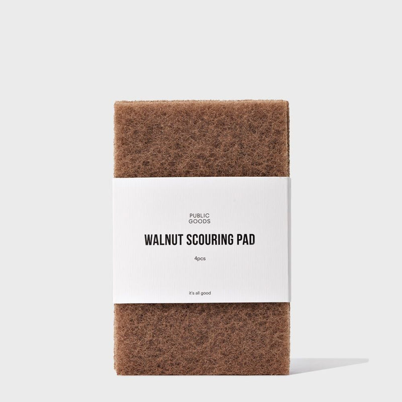 Public Goods Walnut Scouring Pad | All Natural & Heavy Duty