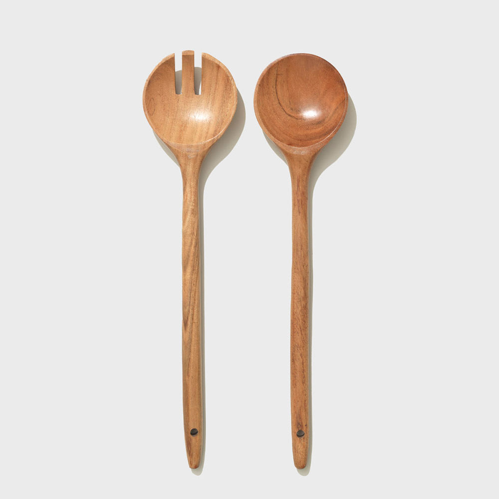 Wooden Salad Serving Utensils Salad Spoon Server Set Made With