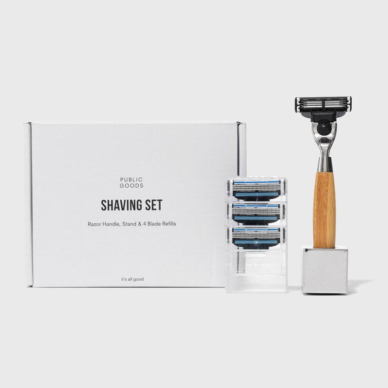 Public Goods Razor w/ Stand and Blades Gift Set