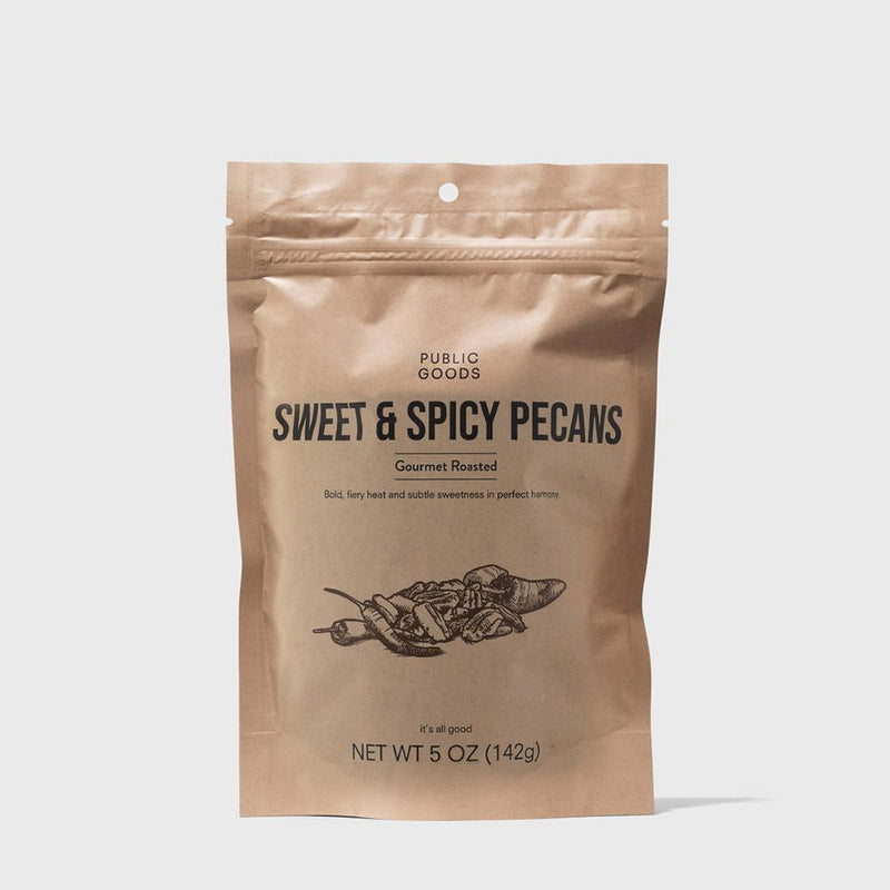 Public Goods Sweet & Spicy Pecans | Protein Rich With Natural Ingredients 