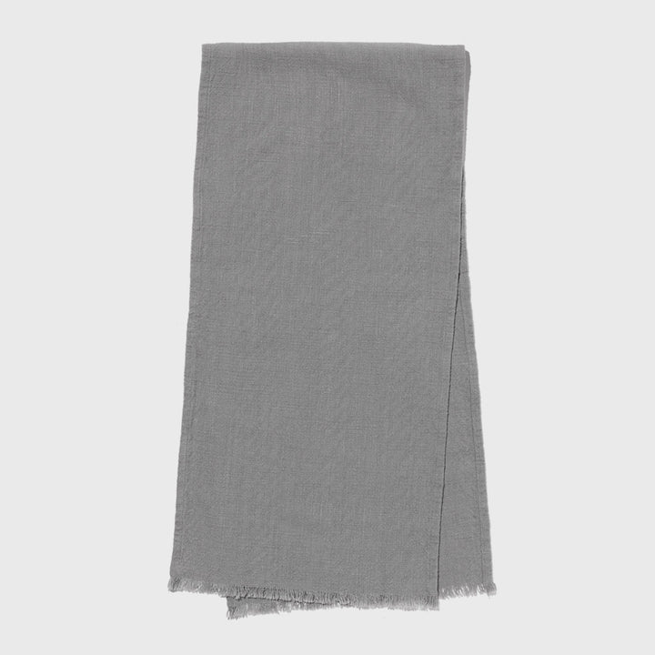 60" Grey Linen Table Runner Organic Cotton Table Runner Public Goods